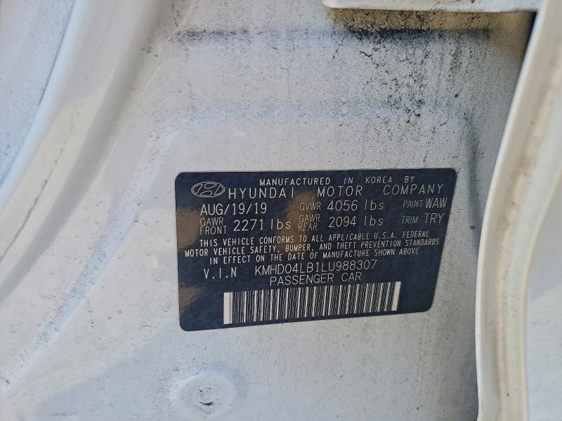 2020 HYUNDAI ELANTRA SP #3317702136