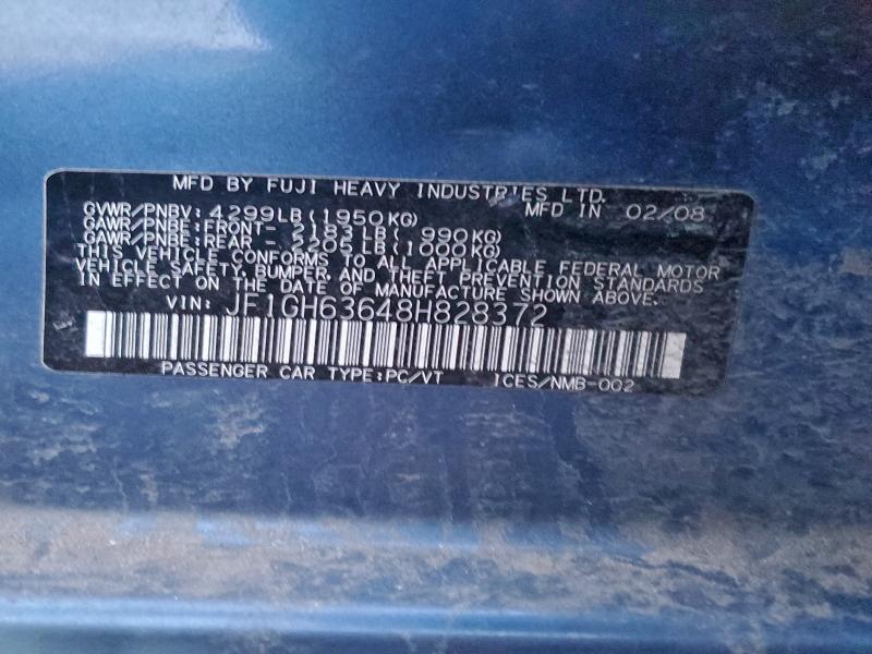 2008 SUBARU IMPREZA OU #3310318044