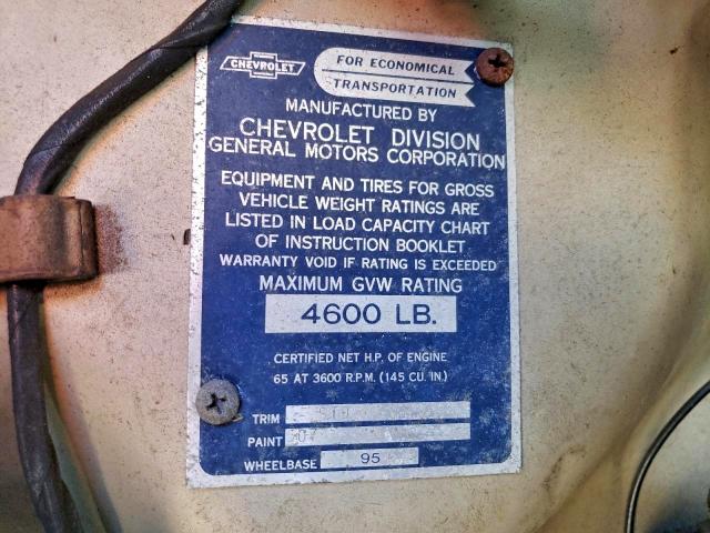 1963 CHEVROLET CORVAIR PU #3304516505