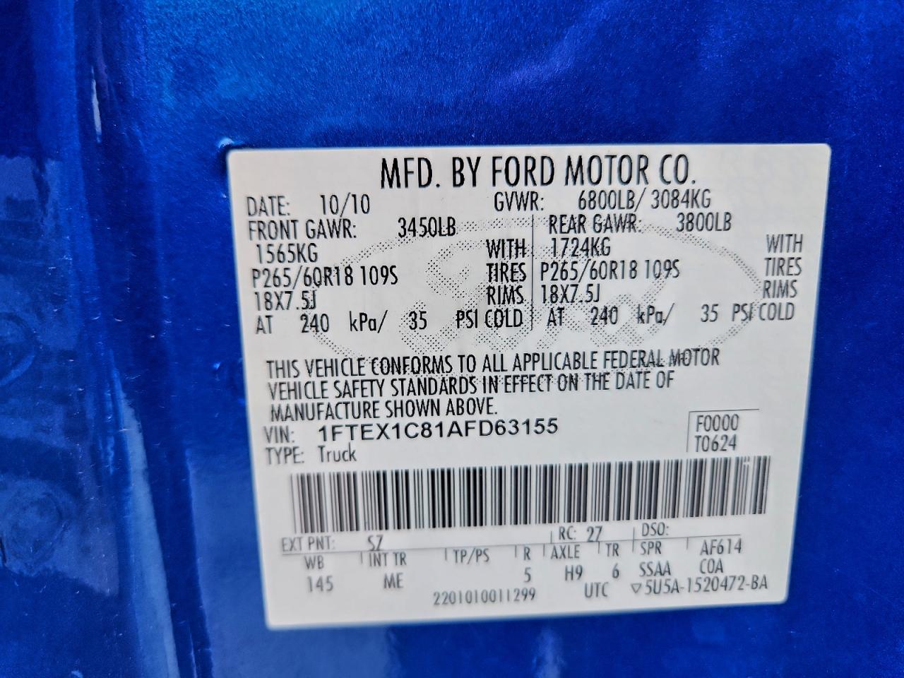 FORD F-150 SUPER CAB