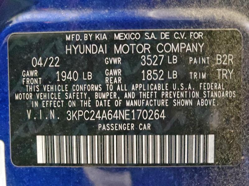 2022 HYUNDAI ACCENT SE #3315968189