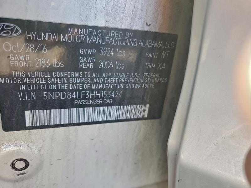 2017 HYUNDAI ELANTRA SE #3315947080