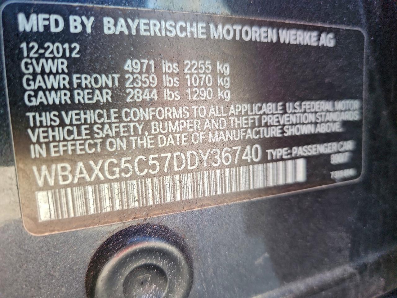 Lot #3315892148 2013 BMW 528 I