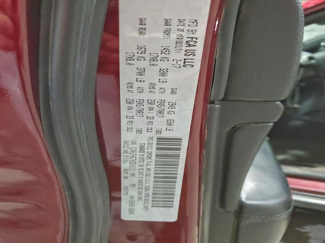 Lot #3316949077 2017 JEEP GRAND CHER