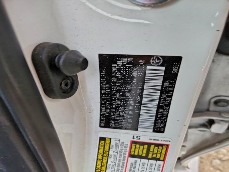 2019 TOYOTA CAMRY L #3309582569