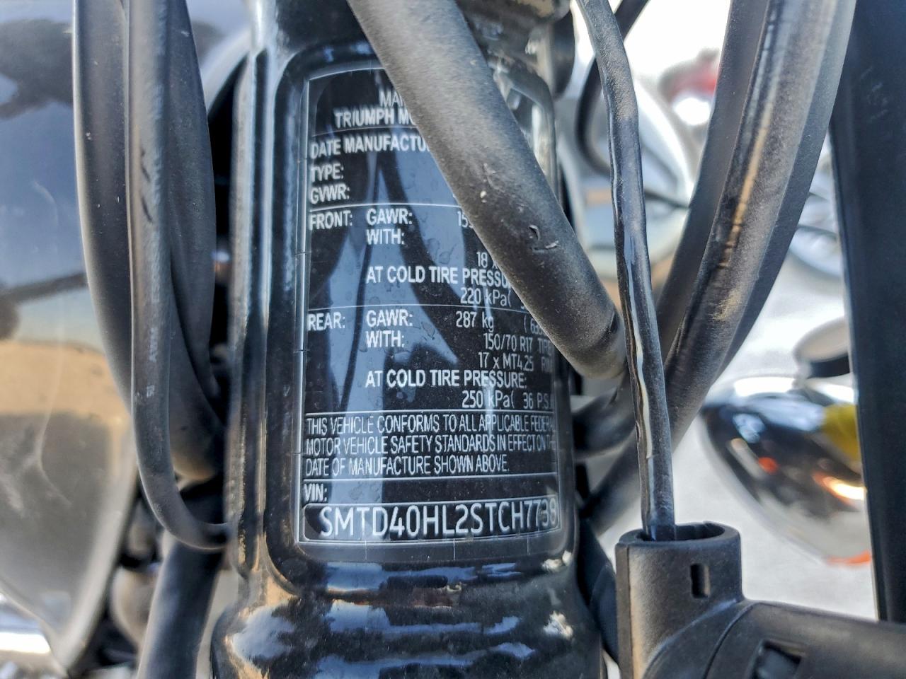 Lot #3311725278 2025 TRIUMPH MOTORCYCLE BONNEVILLE