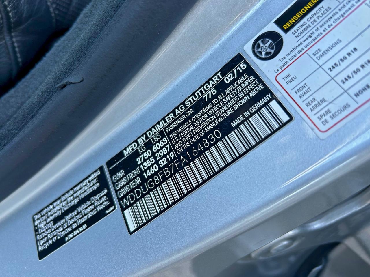 Lot #3318896960 2015 MERCEDES-BENZ S 550 4MAT