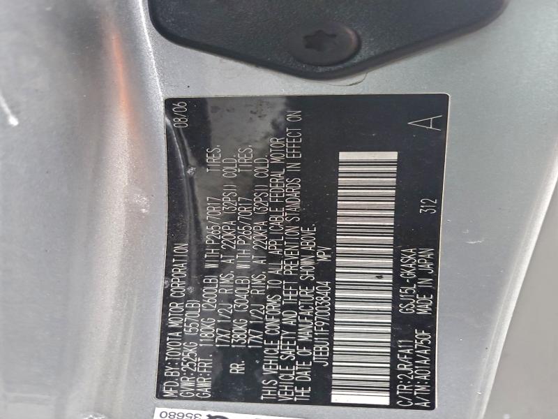 2007 TOYOTA FJ CRUISER #3301957436