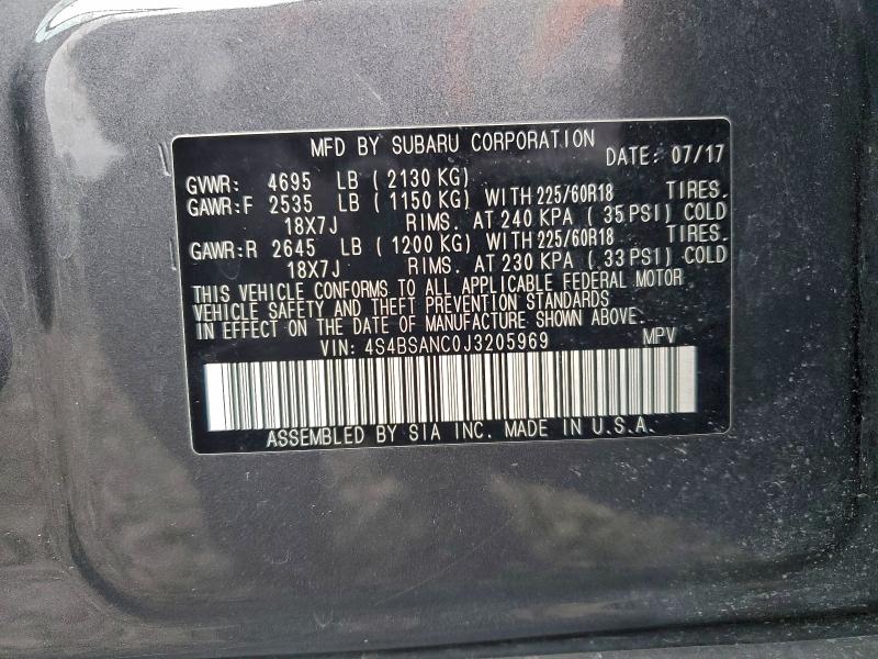 2018 SUBARU OUTBACK 2. #3305369352