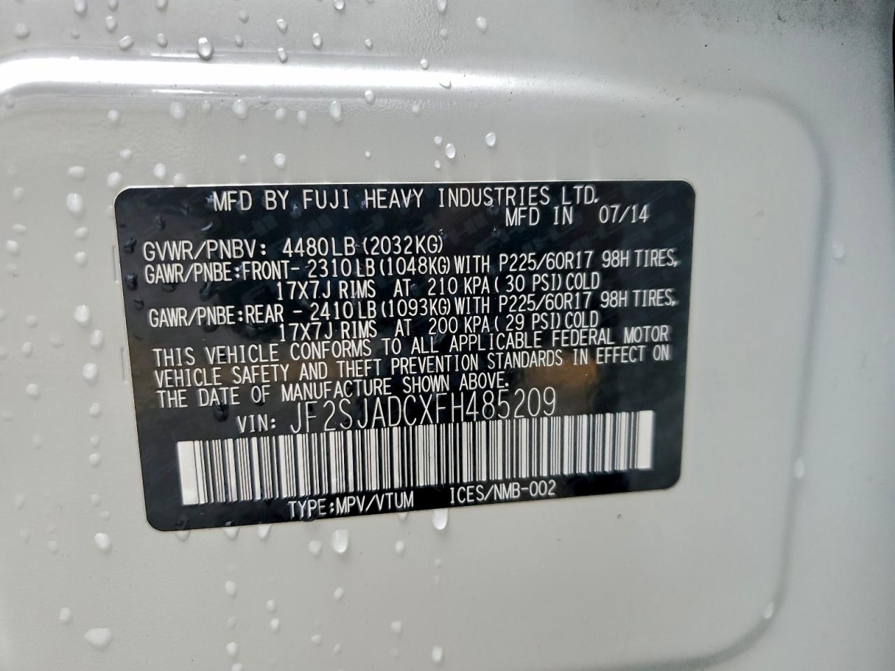 SUBARU FORESTER 2.5I PREMIUM