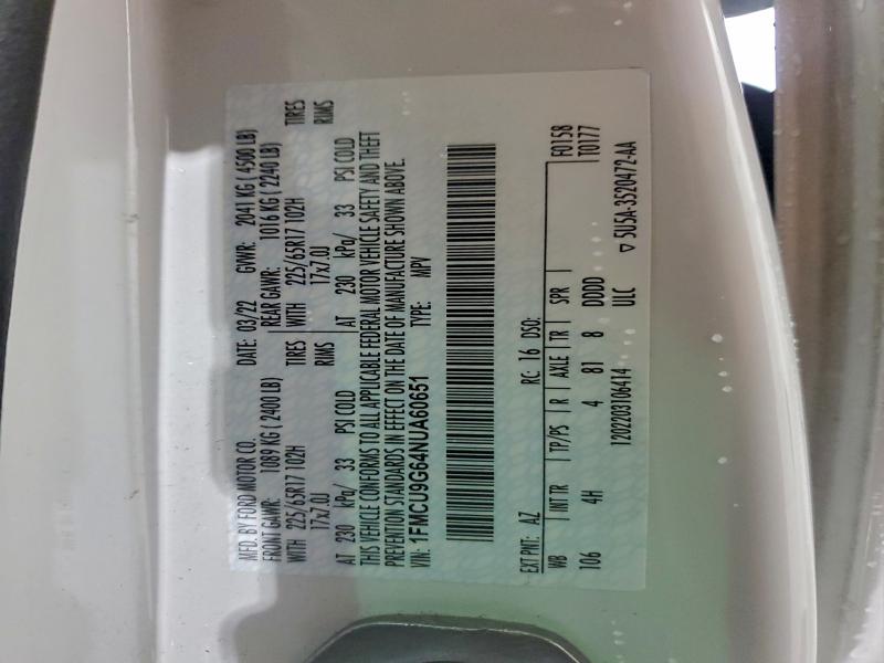 2022 FORD ESCAPE SE #3310342954