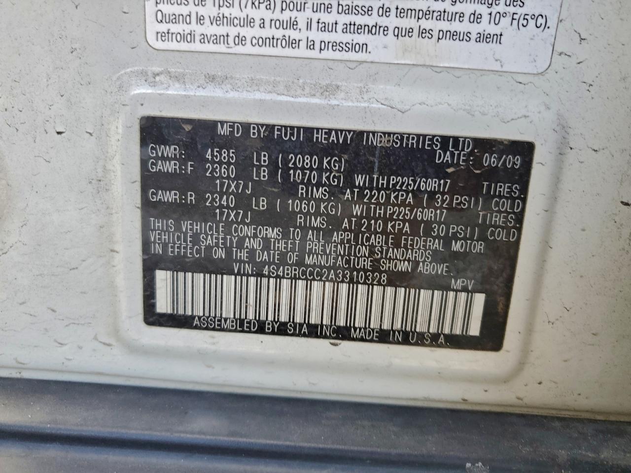 SUBARU OUTBACK 2.5I PREMIUM