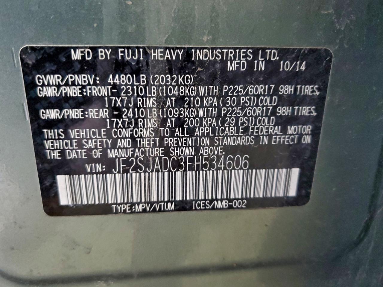 SUBARU FORESTER 2.5I PREMIUM