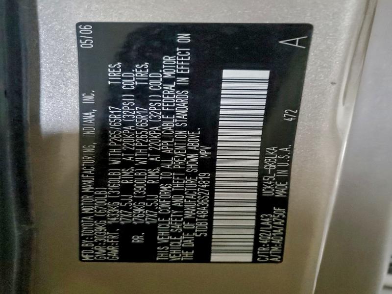 2006 TOYOTA SEQUOIA LI #3308290165