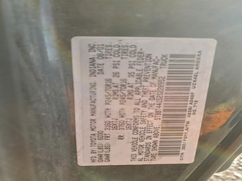 2002 TOYOTA TUNDRA ACC #3317166268