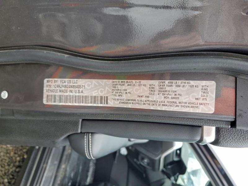 2022 JEEP GRAND CHER #3315949082