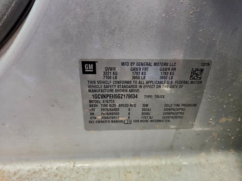 2016 CHEVROLET SILVERADO #3304803319