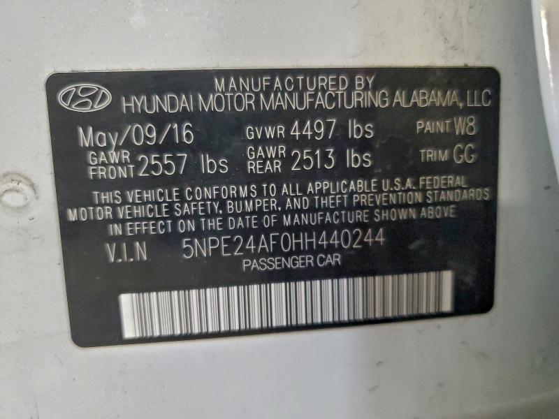 2017 HYUNDAI SONATA SE #3308335087