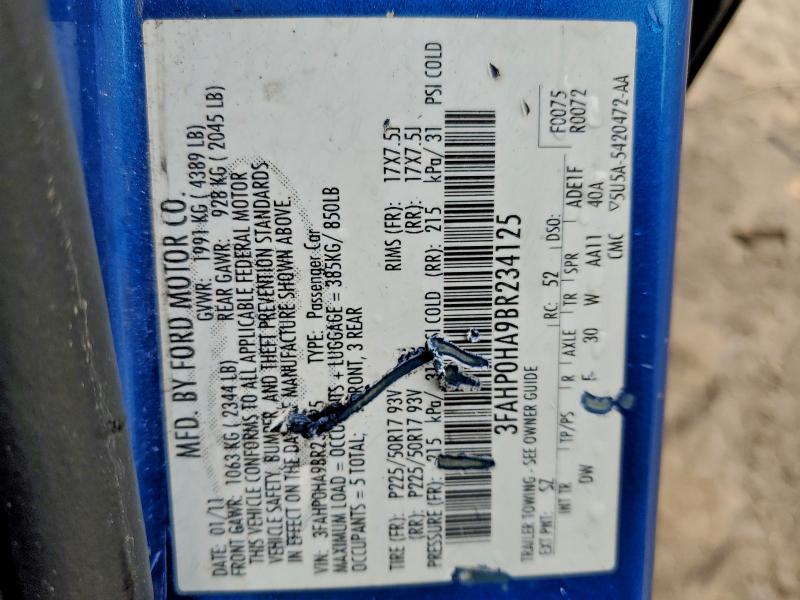 2011 FORD FUSION SE #3308445345