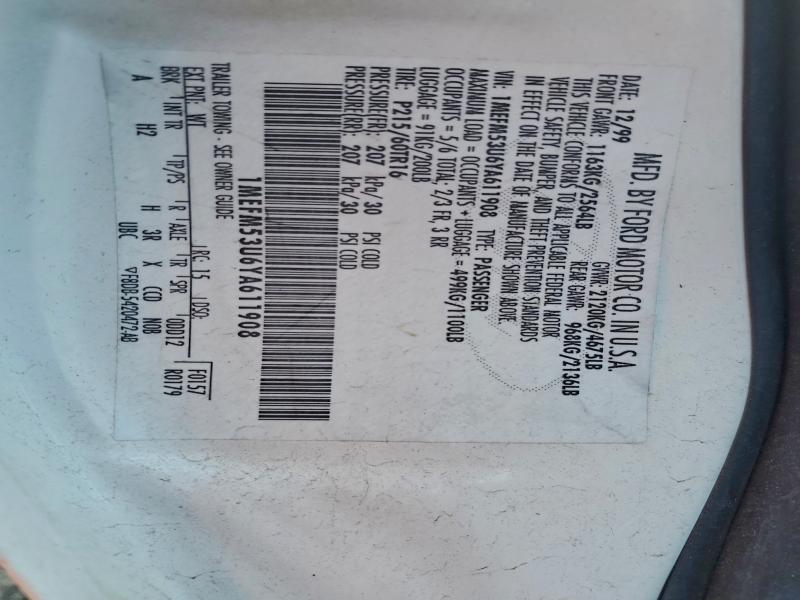 2000 MERCURY SABLE LS #3316639504