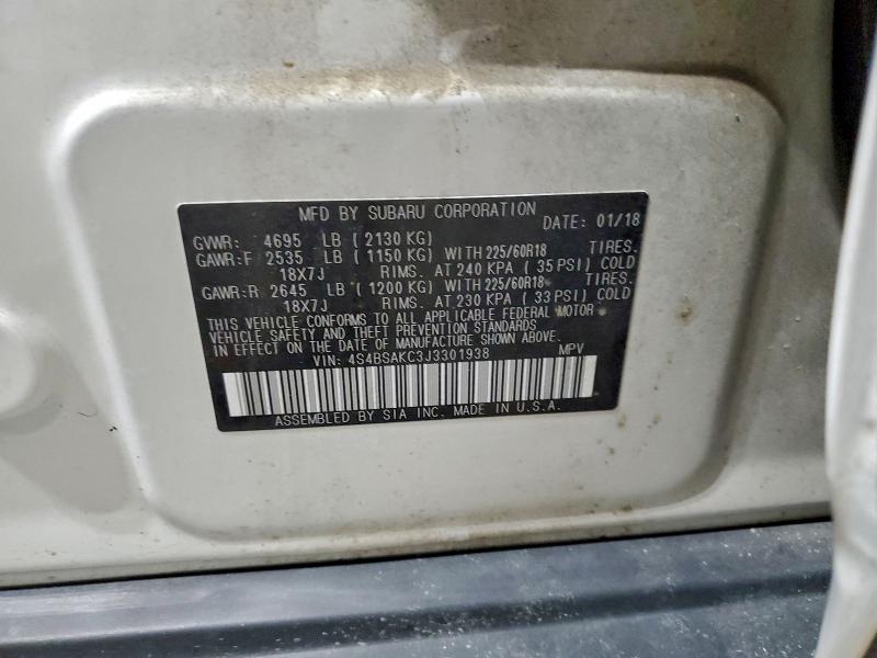 2018 SUBARU OUTBACK 2. #3302699084