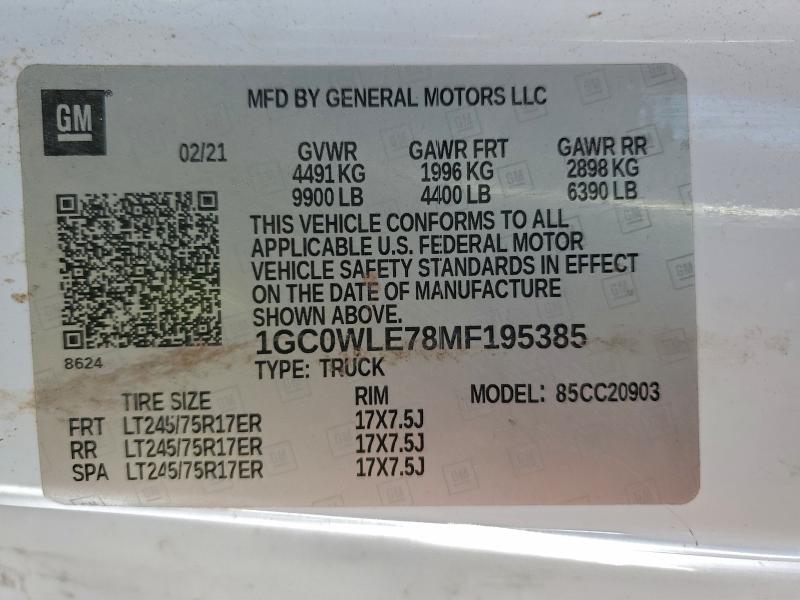 2021 CHEVROLET SILVERADO #3319051270