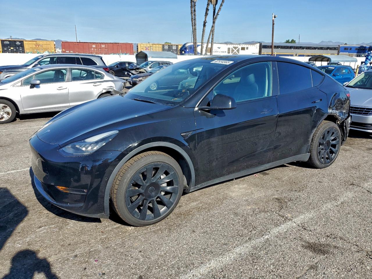 Lot #3301905419 2021 TESLA MODEL Y