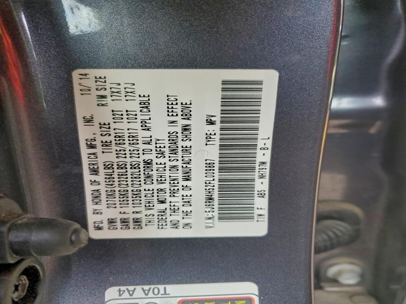 2015 HONDA CR-V EX #3310562104