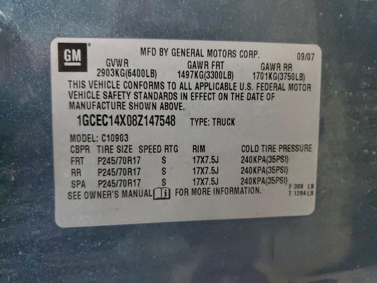 Lot #3308263157 2008 CHEVROLET SILVERADO