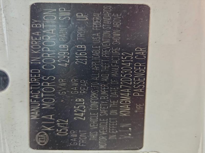 2013 KIA OPTIMA LX #3301805389