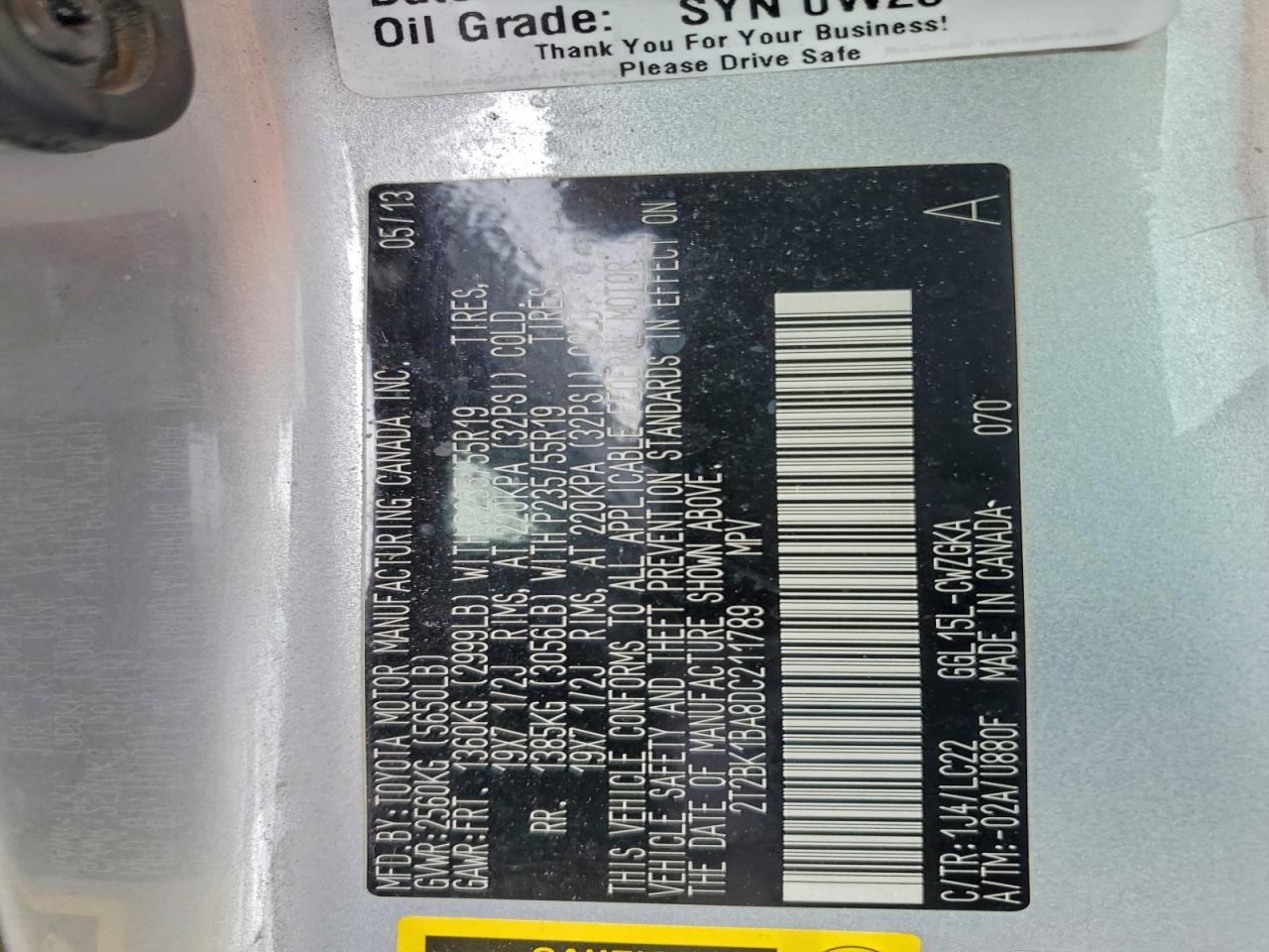 Lot #3317726100 2013 LEXUS RX 350 BAS