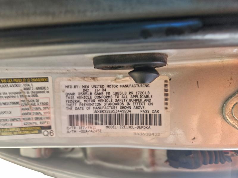 2005 TOYOTA COROLLA CE #3311562276