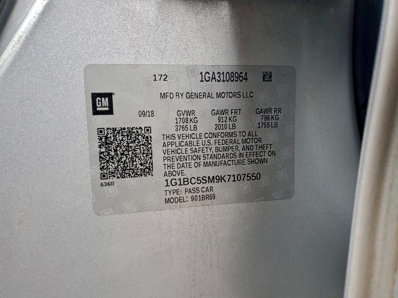 2019 CHEVROLET CRUZE LS #3311467256