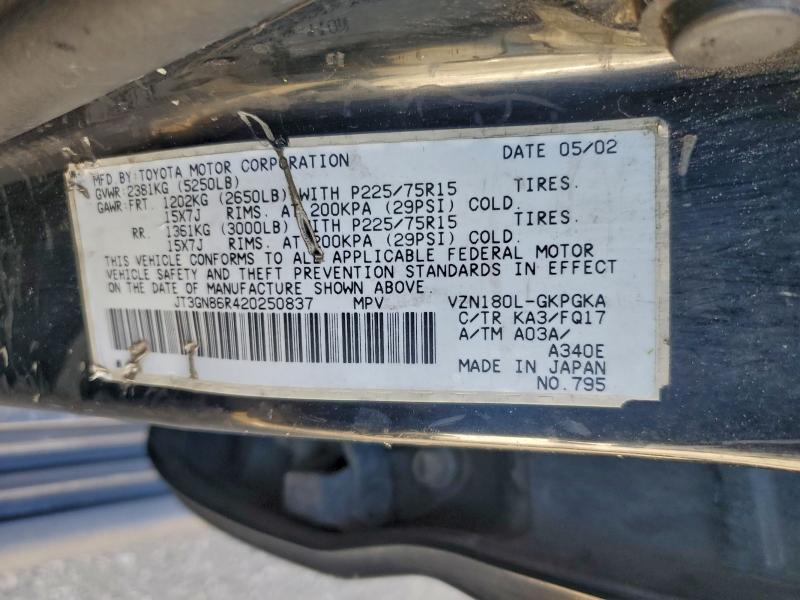 2002 TOYOTA 4RUNNER SR #3311519287