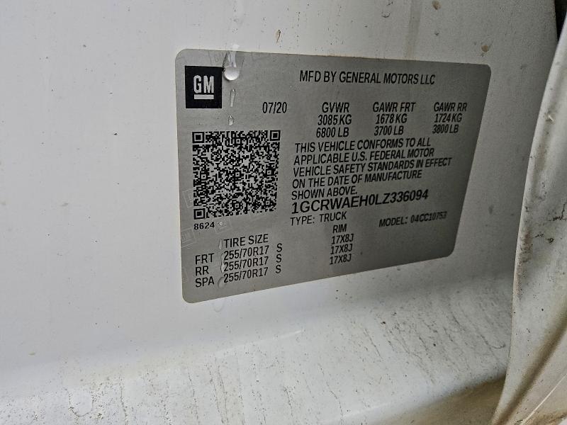 2020 CHEVROLET SILVERADO #3316802424