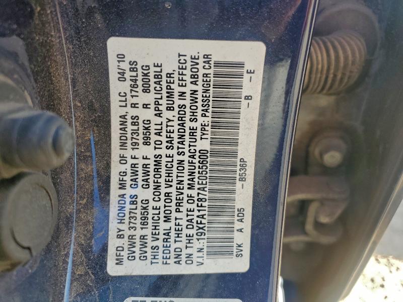 2010 HONDA CIVIC EX #3304772906