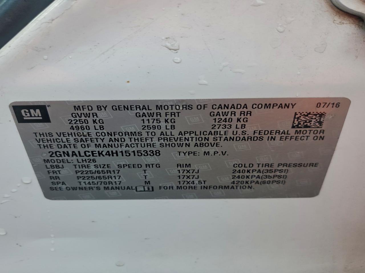 CHEVROLET EQUINOX LT