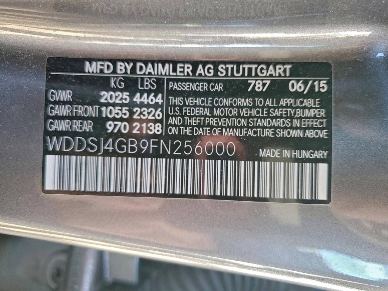 Lot #3311583773 2015 MERCEDES-BENZ CLA 250 4M