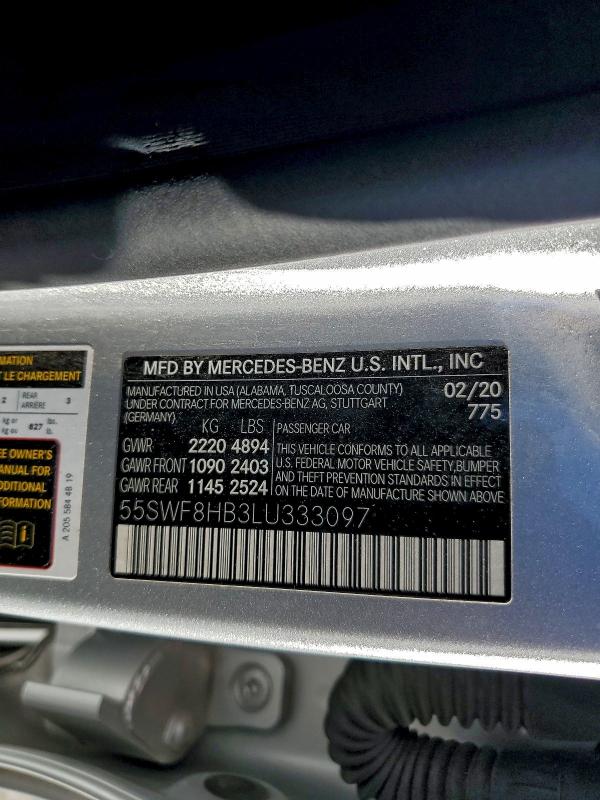 2020 MERCEDES-BENZ C 63 AMG-S #3305562090