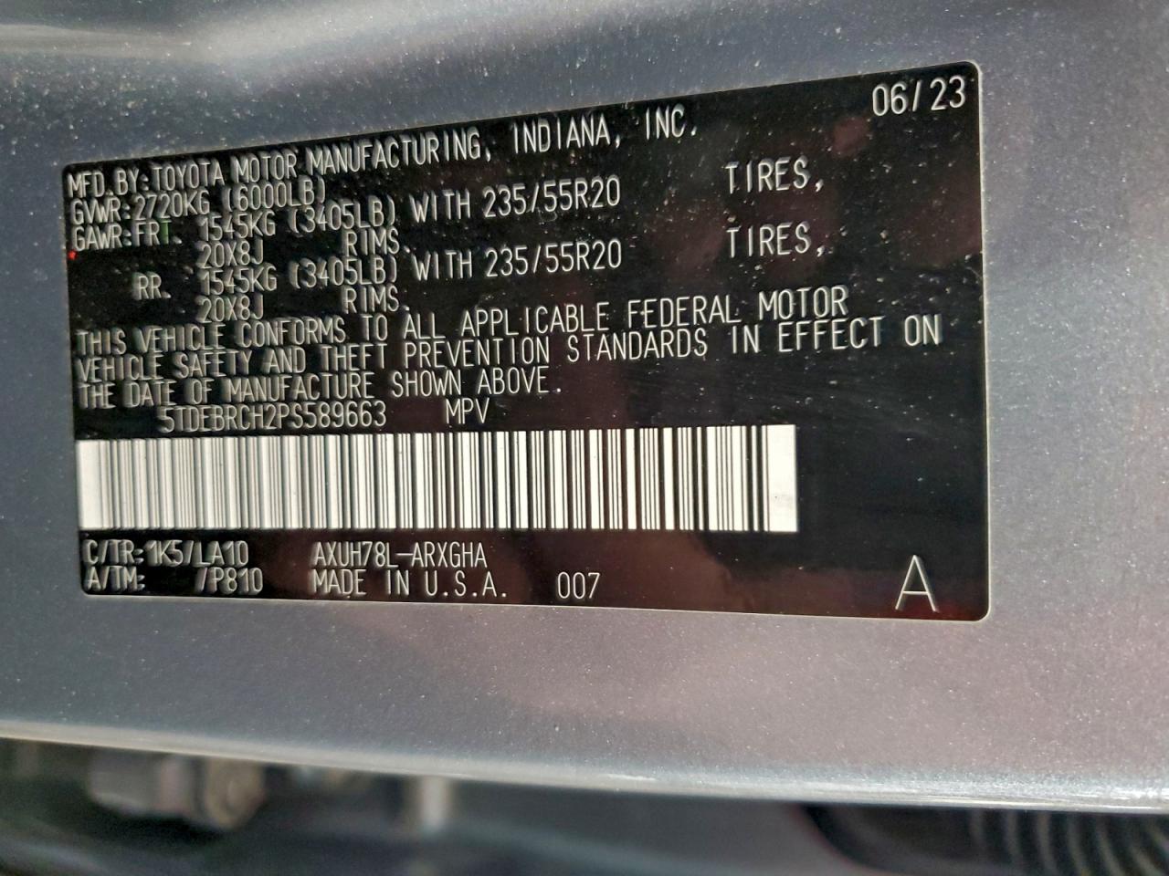 TOYOTA HIGHLANDER HYBRID LIMITED