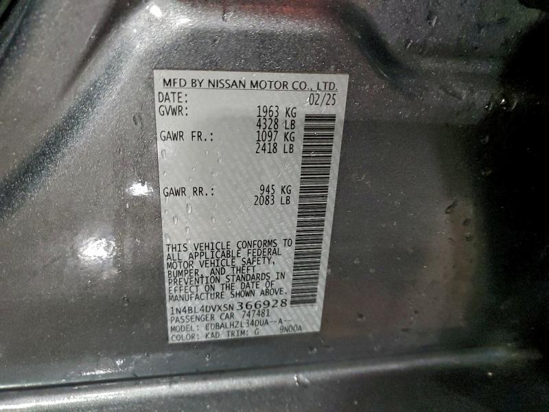 2025 NISSAN ALTIMA SV #3318919930