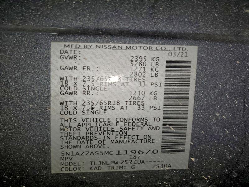 2021 NISSAN MURANO S #3311689221