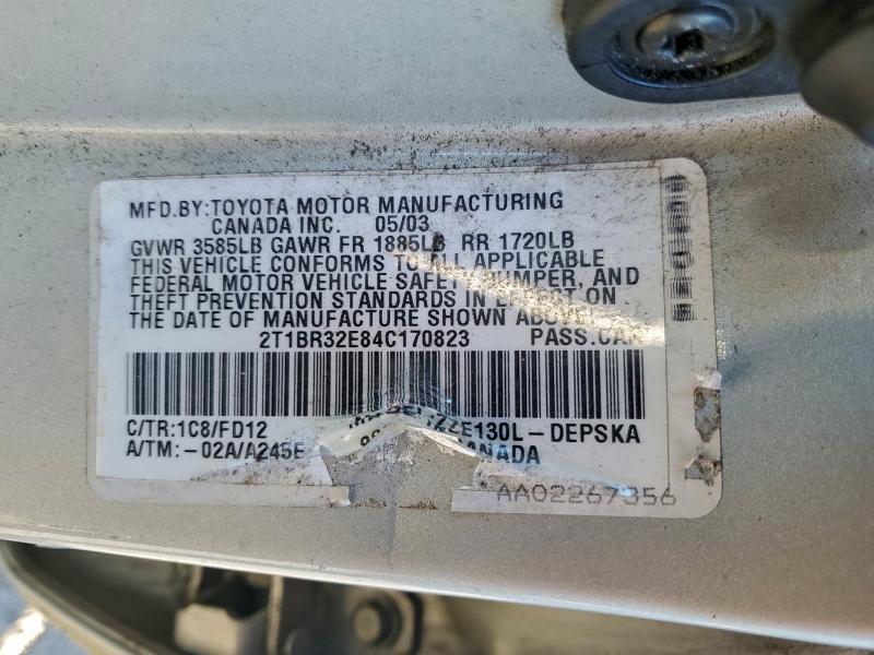 2004 TOYOTA COROLLA CE #3304672984