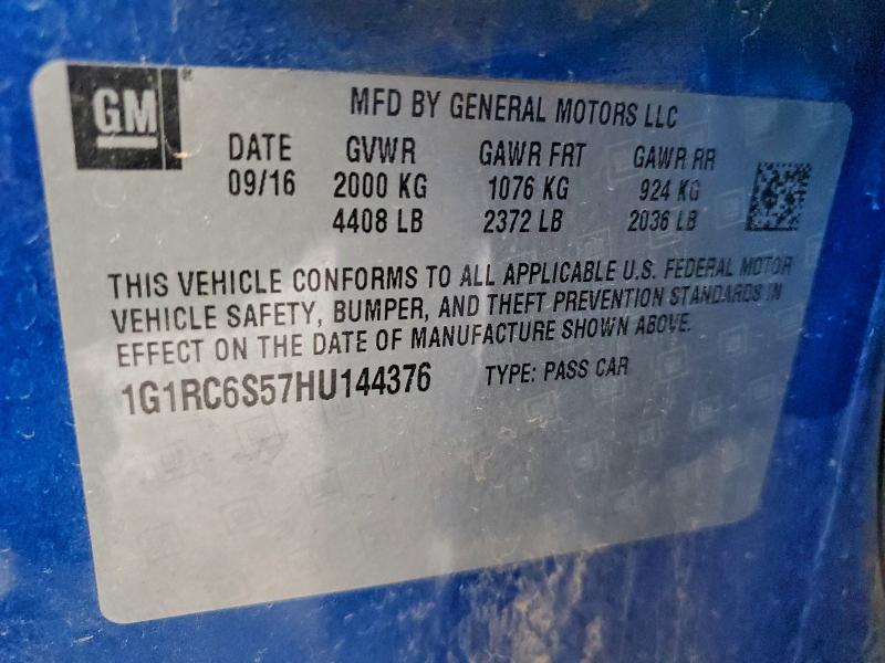 2017 CHEVROLET VOLT LT #3305318326