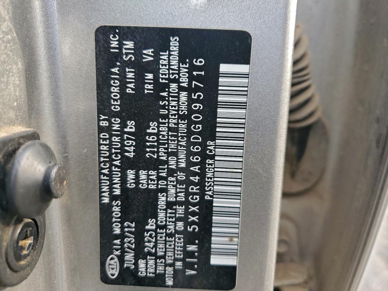 Lot #3317084017 2013 KIA OPTIMA SX