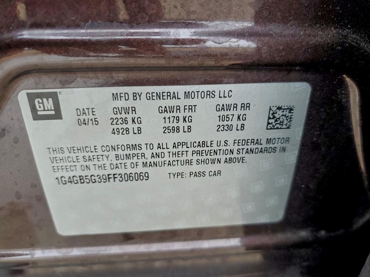 Lot #3304818541 2015 BUICK LACROSSE