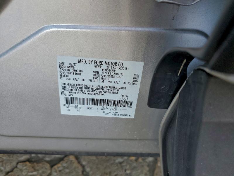 2017 FORD EDGE SE #3315544868