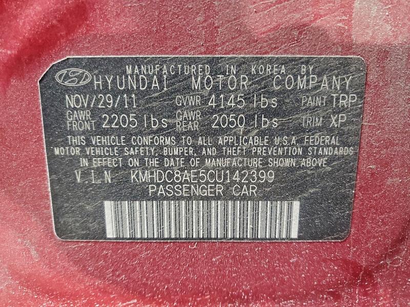 2012 HYUNDAI ELANTRA TO #3316771421