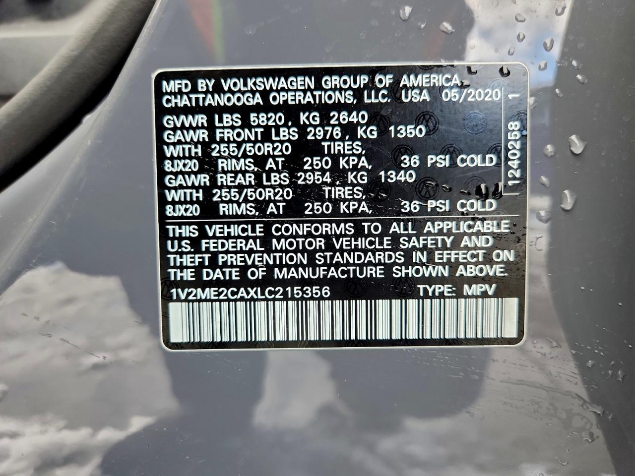 VOLKSWAGEN ATLAS CROSS SPORT SEL