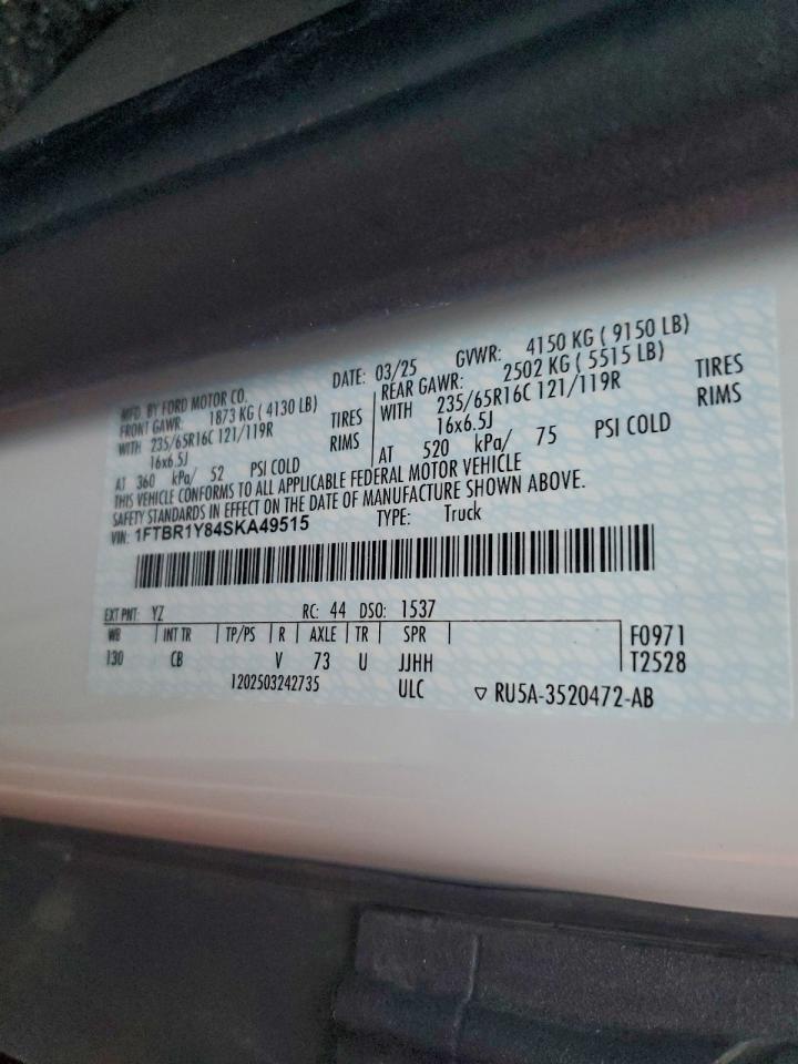 Lot #3303586928 2025 FORD TRANSIT